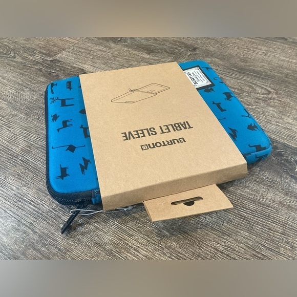 New Burton Tablet Sleeve Case Blue Wallpaper Tribal Animal Print 9.5” x 7.75” - Picture 3 of 6